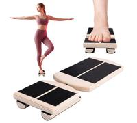 Asaiy 2 Pcs Ankle Balance Board, Wooden Foot Strengthener Trainer, Single Foot Stability Board, Ankle Strengthening Exerciser & Posture Corrector for Plantar Fasciitis, Sprained Ankle, Valgus
