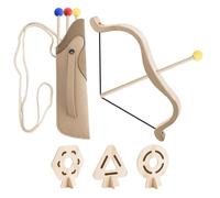 Asaiy Bow and Arrow Set Kids, Wooden Bow and Arrow Toy Set with 3 Arrows, 3 Targets, and Pouch for Arrows, Indoor & Outdoor Play Toy for Boys and Girls Ages 4+ - Suitable for Left and Right-Handed