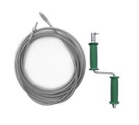Asaiy Drain Unblocker Tool with Handle, Flexible Plumbing Snake, Professional Kitchen Sink Unblocker Tool for Sewer, Bathroom Drainage,Toilet（5m * 10mm）