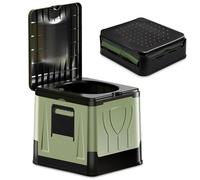 Asaiy Foldable Camping Toilet - Portable Travel Toilet for Adults, 150KG Load Capacity, Compact Collapsible Loo for Camping, Hiking, Fishing, RV, Festivals & Emergency Use