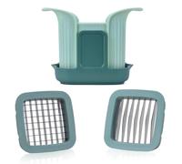 Asaiy Vegetable Chopper 2-in-1, Manual Onion and Food Dicer with Stainless Steel Blades, Compact Vegetable Cutter for Fruits, Cheese, Salad, and More - Kitchen Gadget for Easy Meal Prep