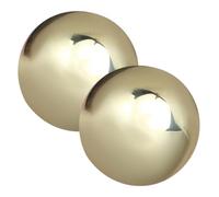 ASAKKURA 1 Pair Brass Hand Massage Balls with Smooth and Polished Design Round Shape Hand Exercise Massage Balls for Relaxing Muscles and Stress Relief and Wellness