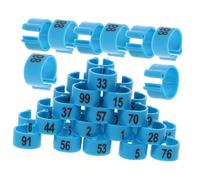 ASAKKURA 100pcs Numbered Blue Pigeon Leg Bands Homing Bird Foot Rings Sturdy Identification Rings for Racing and Private Pigeons Poultry Supplies