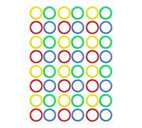 ASAKKURA 100pcs Plastic Loose Leaf Binder Rings in Openable Hoops for DIY Book Binding Card Holder Rings for Flash Cards School Office Home Use