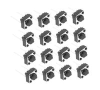 ASAKKURA 100Pcs Vertical Tactile Push Button Switches Compact Momentary Key Electronic Components for Pcb Panel Circuit Board Kit