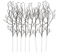 ASAKKURA 10pcs Artificial Antler Branches Fake Dried Tree Branches Plastic Delicate Creative Decorative Never Fall Never Wither for Office Desk Business Halloween Decoration