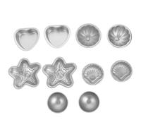 ASAKKURA 10pcs Ball Mold Handmade Soap Mold Aluminum Alloy Silver Non-Stick Environmental Protection for Making Bath Bubble Bombs
