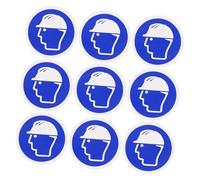 ASAKKURA 10pcs Blue Safety Helmet Adhesive Stickers with Convenient Pvc Material, Simple and Intuitive Design, Enhancing Workplace Safety in Environments