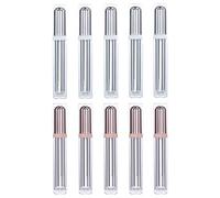 ASAKKURA 10pcs Empty Refillable Lip Gloss Tubes with Wand Plastic Material Golden Colour Refillable Design for Beginners and Professional Makeup Artists