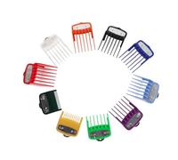 ASAKKURA 10pcs Professional Hair Clipper Guards Set Multi-Color Attachments for Compatibility Easy to Use Design for Precise Hair Cutting