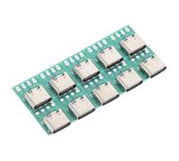 ASAKKURA 10pcs USB Type-c Female Connector Board DIY 3.1 with Pcb Converter for Data Cable Transmission USB C Splitter Board Compatible for Electronics and Networking Accessories