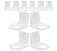 ASAKKURA 10pcs Wall Mounted Shower Gel Bottle Holder with Punch Free Installation, White Pp Material Hand Rack for Bathroom and Kitchen, 2kg Capacity Self Adhesive Shower Bottle Stand