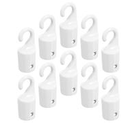 ASAKKURA 10pcs White Metal Blind Wand Hooks Replacement with Easy Installation for Attaching Blinds Rods, Window Curtain Accessories for Home Or Office Use