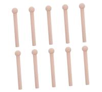 ASAKKURA 10pcs Wooden Pegboard Stick Hooks Multipurpose Wood Pegs for Organizing Kitchen Bathroom Garage Craft Essentials Space-Saving Wall Storage Accessories