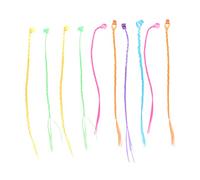 ASAKKURA 12pcs Braided Hair Extension Clips Fresh Braided Wig Attachments Snap Hair Accessories for Birthday Party Festival Use