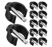 ASAKKURA 12pcs C-Shape Brake Clamp for Walker, Pipe Fitting Connector with Abs and Steel Material, Easy Installation and Universal Compatibility, for Daily Walking Assistance and Mobility