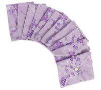 ASAKKURA 12pcs Chinese Style Silk Satin Jewelry Bags, Medium Drawstring Pouches for Wedding and Party Decorations, Suitable for Earrings and Necklaces Storage Random Color Assorted style