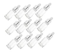 ASAKKURA 12pcs Transparent Glass Dropper Bottles Leakproof Essential Oil Containers for Travel Portable Pipette Vials for Aromatherapy Convenient Refillable Storage for Home Use