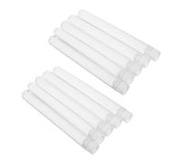 ASAKKURA 15pcs Clear Test Tubes with Caps Eyelash and Makeup Brush Holder Travel-friendly Storage for Various Brushes Easy to Clean Versatile Container for Beauty Tools