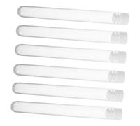 ASAKKURA 15pcs Transparent Plastic Test Tubes for Eyelash Brushes Clear Storage Container with Stopper Makeup Brush Holder for Eyebrow Mascara Easy to Clean Durable Design