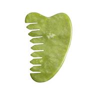 ASAKKURA 1pc Traditional Chinese Jade Gua Comb Natural Massage Tool for Scalp Care Relaxation Smooth Hair Types Acupuncture Spa Use