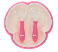 ASAKKURA 1set Boy Girl Eating Training Tableware Bowl Fork and Spoon Safe for Boy Girl and Fun Design for Self-Feeding for Mealtime The Go