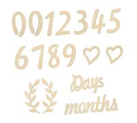 ASAKKURA 1set Boy Girl Growth Cards Wooden Monthly Marker Signs for Newborn Unique Birthday Supply Photo Props for Capturing Precious Moments