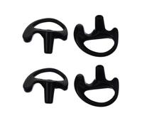 ASAKKURA 2 Pairs Ear Mold Replacement for Air Duct Headset, Soft Comfortable Silicone, Left Or Right Ear Design, Black, Suitable for Vigorous Exercise