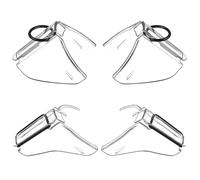 ASAKKURA 2 Pairs Lightweight PC Sunglasses Side Shields for Glasses Easy to Install Removable Eye Side Shield for Glasses Protector for Laboratory Office and Travel