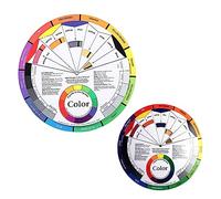 ASAKKURA 2 Pcs Creative for Women Makeup Nail Art Dual-sided Chart with Complementary Schemes Tints Shades Primary Secondary Colors Visual Guide for Blending and Matching