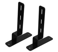 ASAKKURA 2 Pcs Heavy Duty Matte Black Pegboard Table Mount Brackets with Panel Desk Connector for Desktop Fixing, Suitable for Office Workspace and DIY Pegboard Organizer Setup