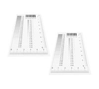 ASAKKURA 2 Pcs Precision Measurement Tool Crack Width Detector Flaw Detection Ruler Plastic Material Wearresistant Properties Versatile Application for Industries Manufacturing