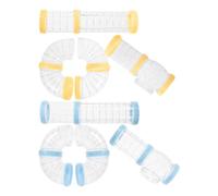 ASAKKURA 2 Sets Hamster Cage Tubes Hamster Cage Connector DIY Design Secure Living Space Pp Material 9.43x2.16x2.16in Dimensions Indoor Use Suitable for Small Pets and Guinea Pigs