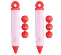 ASAKKURA 2 Sets Silicone Decoration Pens Cake Decorating Tools with Pen Tips and Hook Reusable Easy to Clean Food-Grade Silicone for Cake Decorating and DIY Food