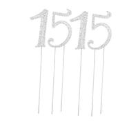 ASAKKURA 2 Sets Sparkling Rhinestone Cake Topper Elegant Birthday Number Decorations for Anniversary Wedding Cake Embellishments Easy Insert Sparkly Party Supplies Versatile Celebration