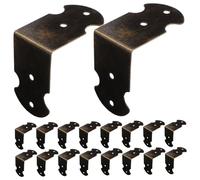 ASAKKURA 20pcs Antique Style Wooden Box Corner Protectors Retro Decorative Edge Guards with Screw Installation for Jewelry Boxes Cabinets and Woodworking Projects