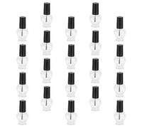 ASAKKURA 20pcs Empty Nail Polish Bottles Love-heart Shape 5ml Glass Plastic Abs Tightly Sealed Easy to Carry for Travel Professional Nail Art Salon