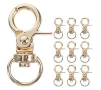ASAKKURA 20pcs Pet Cage Door Lock Pet Cage Snap Lock Anti Escape Design Sturdy Zinc Alloy Metal Fasteners for Feeding Birds Small Animal Golden