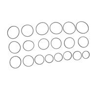 ASAKKURA 20pcs Recorder Rubber Drive Belts 1.5mm Square Cross-section 110-145mm Length for Cassette Tape Deck Maintenance and Repair Kit