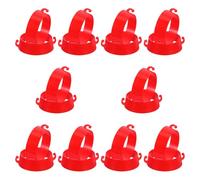 ASAKKURA 20Pcs Red ABS Road Cone Collars Kit for Barrier Chain Link in Construction Zones and Driveways