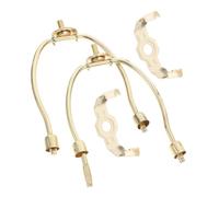 ASAKKURA 2pcs Adjustable Lamp Shade Harp Holder Electroplated Golden Horn Frame Bracket for Table and Floor Lamps Sturdy Light Diffuser with Saddle Base for Stable Reading Illumination