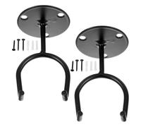 ASAKKURA 2pcs Baseball Bat Hanger Holder Baseball Equipment Rack Wall Mounted Black Iron Metal Secure Display Space Optimization for Teams and Shops