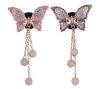 ASAKKURA 2pcs Car Vent Clips Rhinestone Tassel Perfume Aromatherapy Diffuser with Alloy and Rhinestone Material, Stylish Car Bling Interior Decoration, Fresh Fragrance for Auto Interior