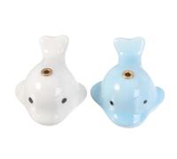 ASAKKURA 2pcs Ceramic Incense Holders Whale Shaped Incense Trays for Home Use, Elegant White and Blue Design to Alleviate Anxieties and Fatigue