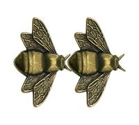 ASAKKURA 2pcs Desktop Bee Decor Accessory Brass Bee Figurine Vintage Style Good Stability Not Easy to Knock over Home Indoor Decoration