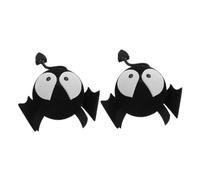 ASAKKURA 2pcs Devil Bat Antenna Topper Car Halloween Decor Vehicle Exterior Accessories Plastic Cute Cartoon Style Easy Roof Installation Enhance Vehicle Personality