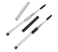 ASAKKURA 2pcs Eyelash Brush Cover Spiral Eyelash Comb for Travel Portable Eyebrow Makeup Tool Ergonomic Design for Easy Application for Women and Girls