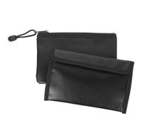ASAKKURA 2pcs Fireproof File Safe Pouches 7.86x5.11x0.20in Water Prevent Document Holder Smooth Zipper Portable Document Bag for Bank Staff and Students