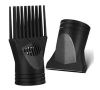 ASAKKURA 2Pcs Hair Dryer Nozzle Attachment Set with Diffuser and Comb, Universal Plastic Blow Dryer Accessories for Salon Styling and Easy Detangling