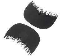 ASAKKURA 2pcs Hairline Fiber Comb Plastic Forehead Comb Tool for Natural-looking Hairline and Gentle Scalp Care, Suitable for Men and Women, Black Colour